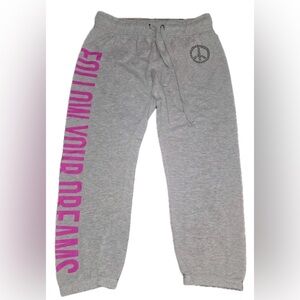 Selena Gomez Dream Out Loud LG Gray Capri Style Joggers Follow Your Dreams